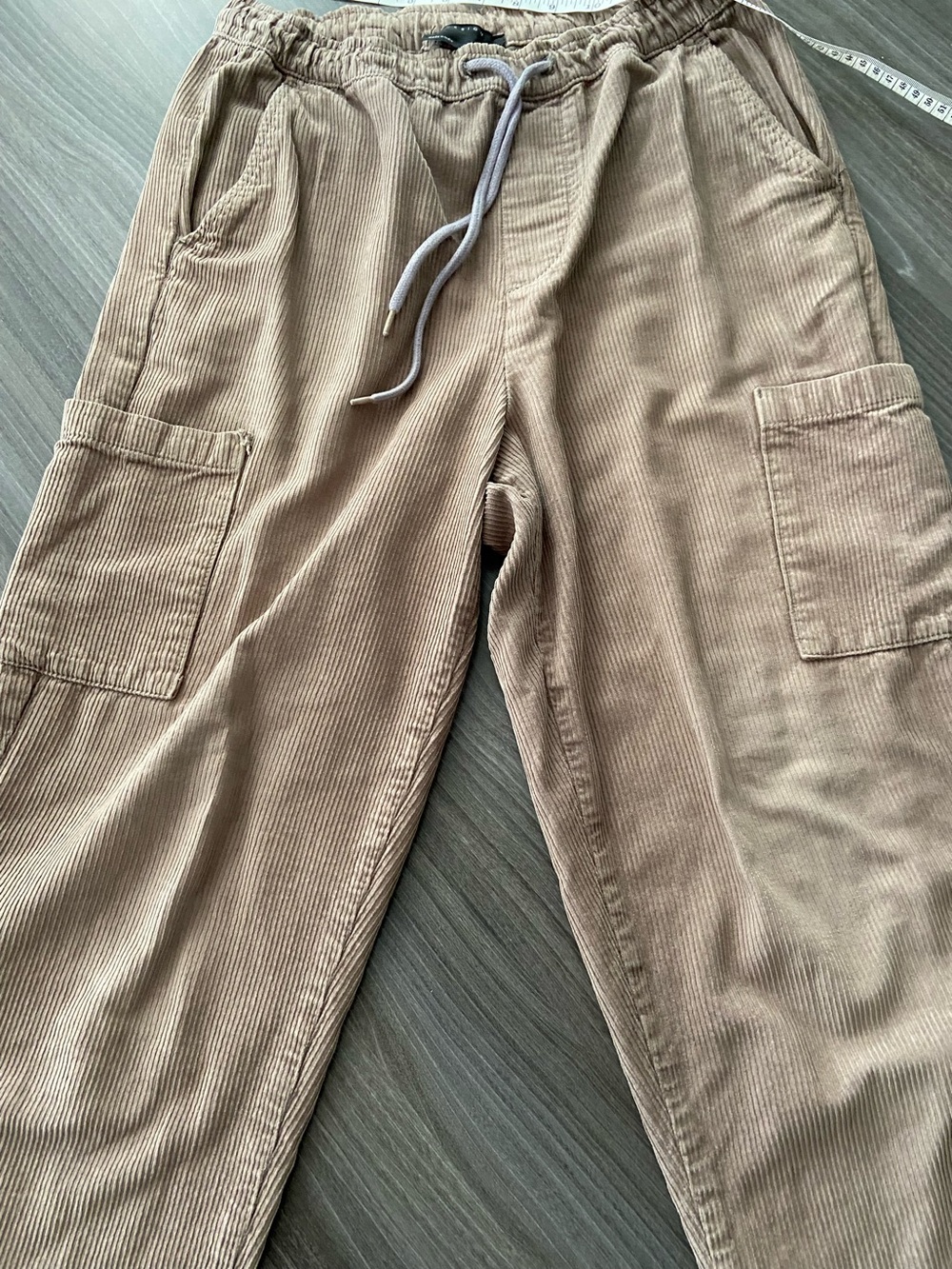 ASOS Men's Corduroy Cargo Pants in Beige